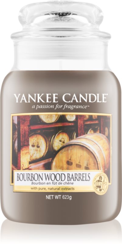 Yankee Candle Bourbon Wood Barrels candela profumata 623 g Classic grande