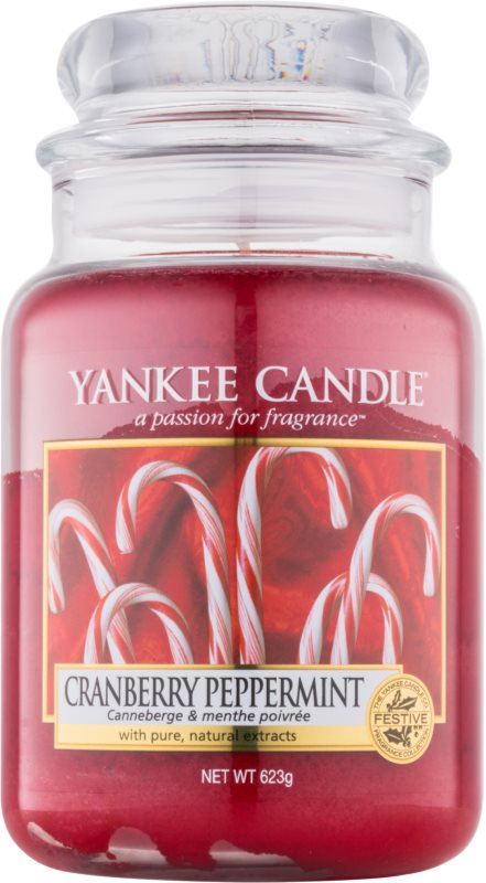 Yankee Candle Cranberry Peppermint Duftkerze 623 g Classic groß