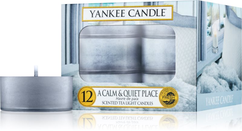 Yankee Candle A Calm & Quiet Place čajová svíčka 12 x 9,8 g