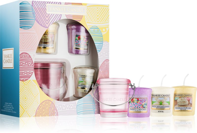 Yankee Candle Easter Egg confezione regalo (White Chocolate Bunnies + Sweet Candies + Vanilla Cupcake)