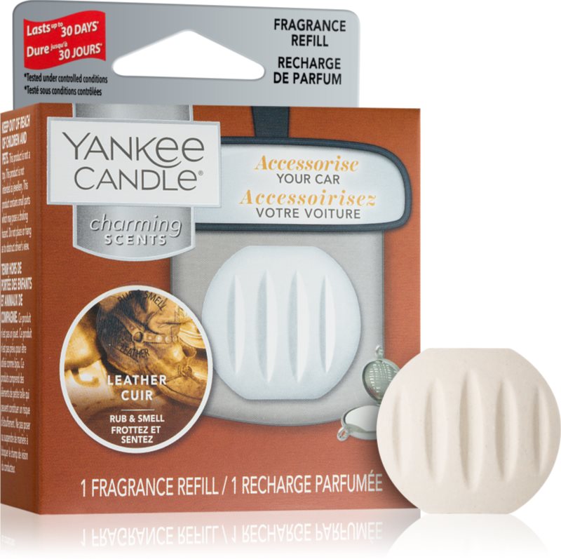 Yankee Candle Leather vůně do auta náhradní náplň