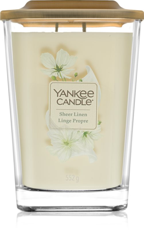 Yankee Candle Elevation Sheer Linen Αρωματικό κερί 552 γρ μεγάλη