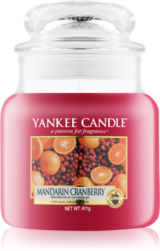 Yankee Candle Mandarin Cranberry vonná sviečka 411 g Classic stredná