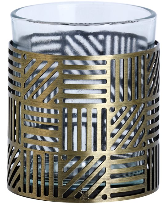 Yankee Candle Crosshatch Brass Glaskerzenhalter für Votivkerzen