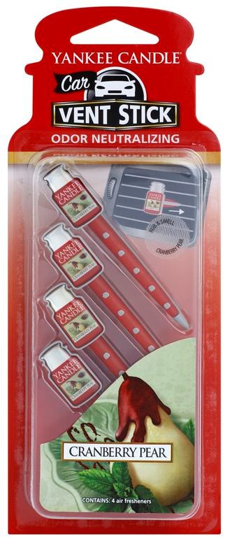Yankee Candle Cranberry Pear parfum pentru masina 4 buc