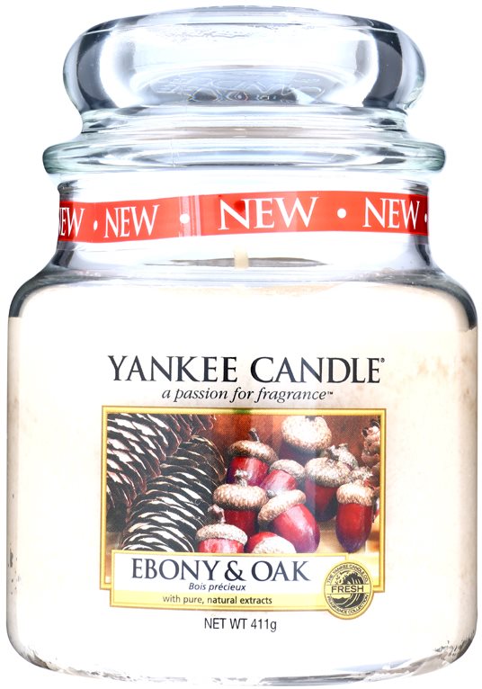 Yankee Candle Ebony & Oak Duftkerze 411 g Classic medium