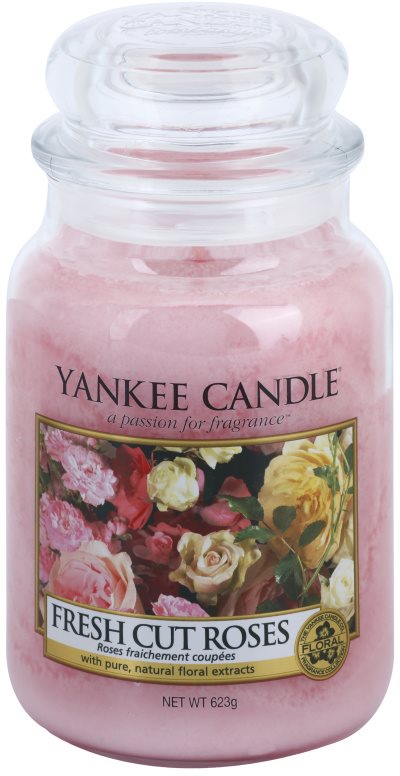 Yankee Candle Fresh Cut Roses lumanari parfumate 623 g Clasic mare