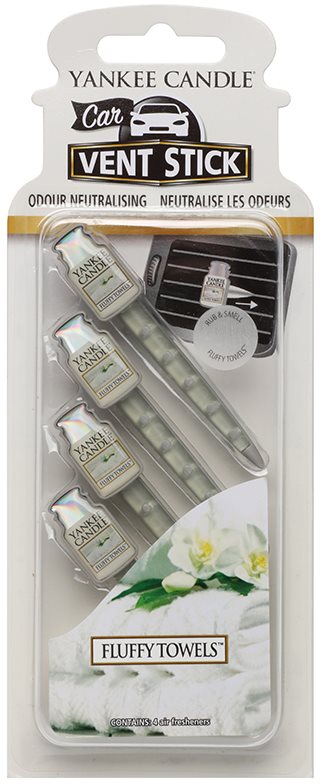 Yankee Candle Fluffy Towels illat autóba 4 db