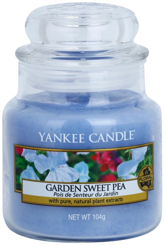 Yankee Candle Garden Sweet Pea vonná svíčka 104 g Classic malá