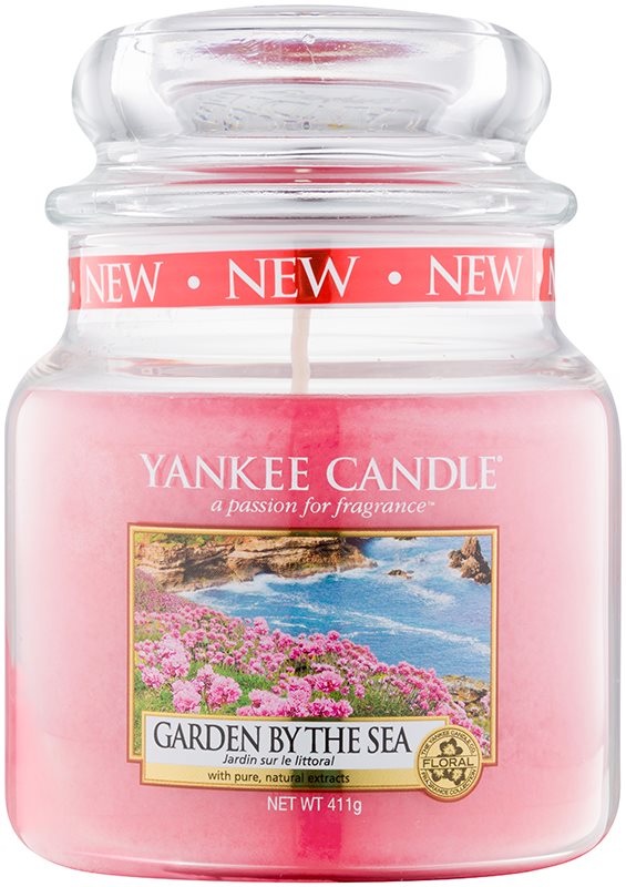 Yankee Candle Garden by the Sea illatos gyertya 411 g Classic közepes méret