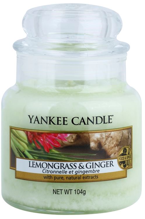 Yankee Candle Lemongrass & Ginger candela profumata 104 g Classic piccola