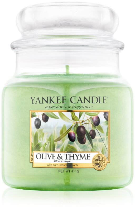 Yankee Candle Olive & Thyme Scented Candle 411 g Classic Medium