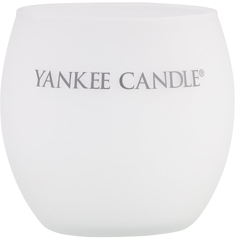Yankee Candle Roly Poly Glass Votive Candle Holder I. (White)