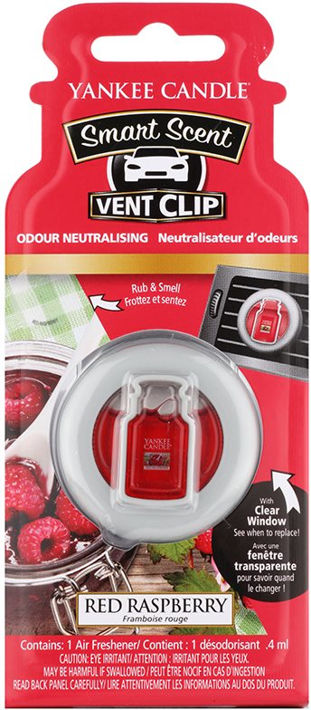 Yankee Candle Red Raspberry ambientador de coche para ventilación 4 ml clip
