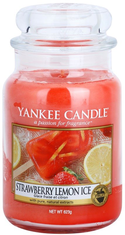 Yankee Candle Strawberry Lemon Ice lumânare parfumată 623 g Clasic mare