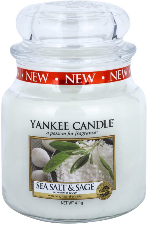 Yankee Candle Sea Salt & Sage Duftkerze 411 g Classic medium