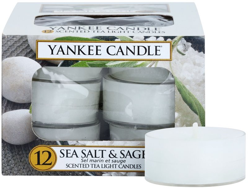 Yankee Candle Sea Salt & Sage vela do chá 12 x 9,8 g