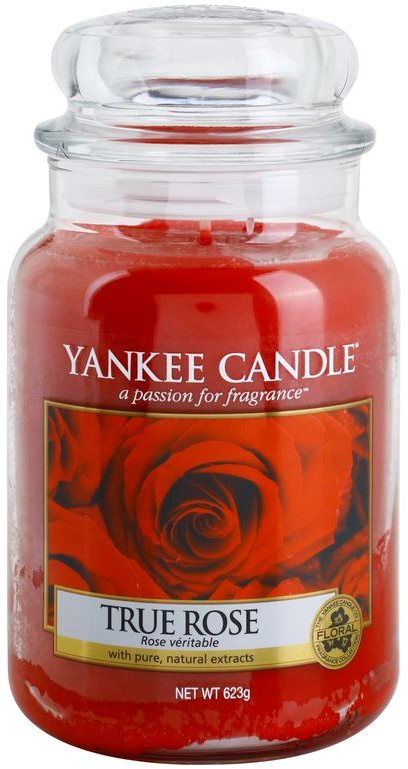 Yankee Candle True Rose lumânare parfumată 623 g Clasic mare