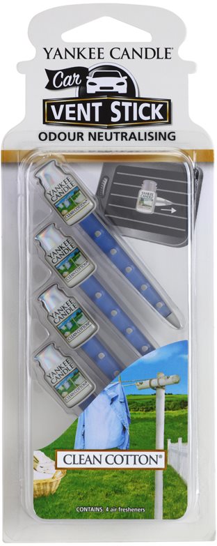 Yankee Candle Clean Cotton Car Air Freshener 4 pc