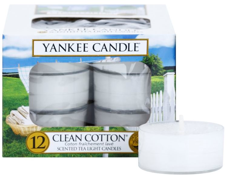 Yankee Candle Clean Cotton vela do chá 12 x 9,8 g
