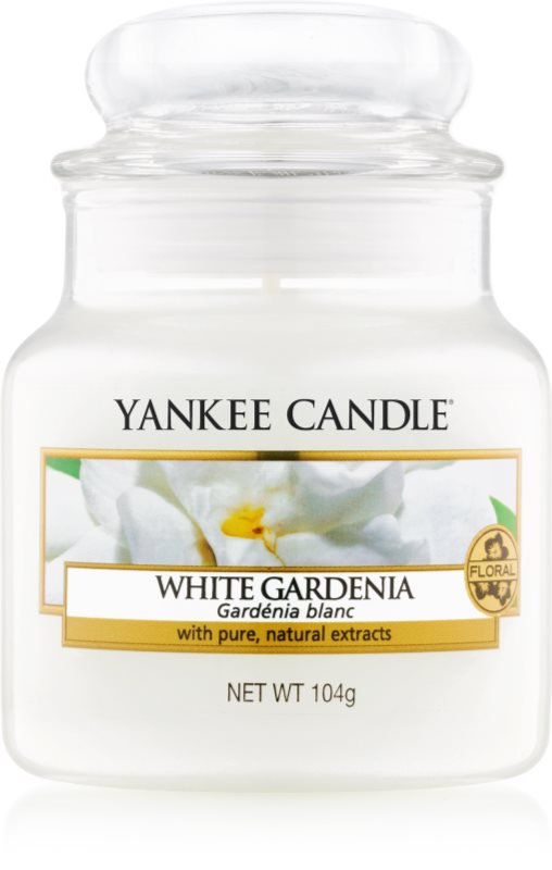 Yankee Candle White Gardenia vonná svíčka 104 g Classic malá