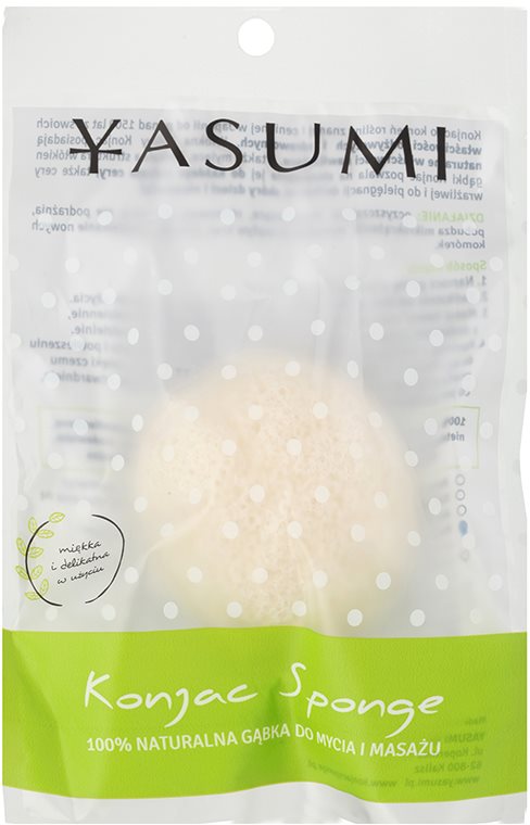 Yasumi Konjak Pearl esponja macia de limpeza para todos os tipos de pele inclusive sensível