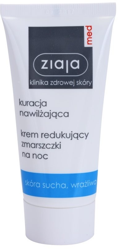 Ziaja Med Hydrating Care creme de noite antirrugas para pele seca e sensível