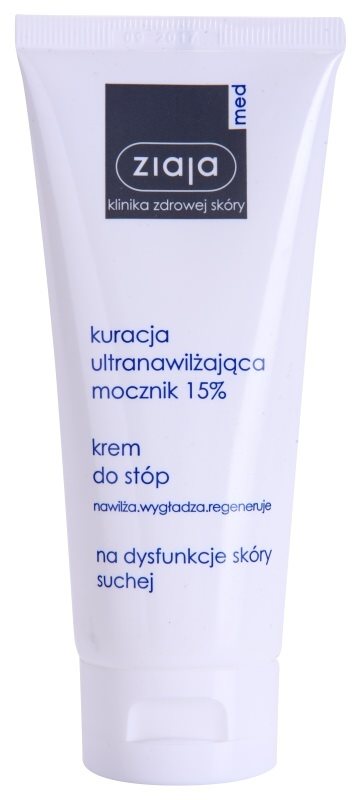 Ziaja Med Ultra-Moisturizing with Urea crema regeneratoare pentru picioare, cu efect de hidratare pe pielea fierbinte