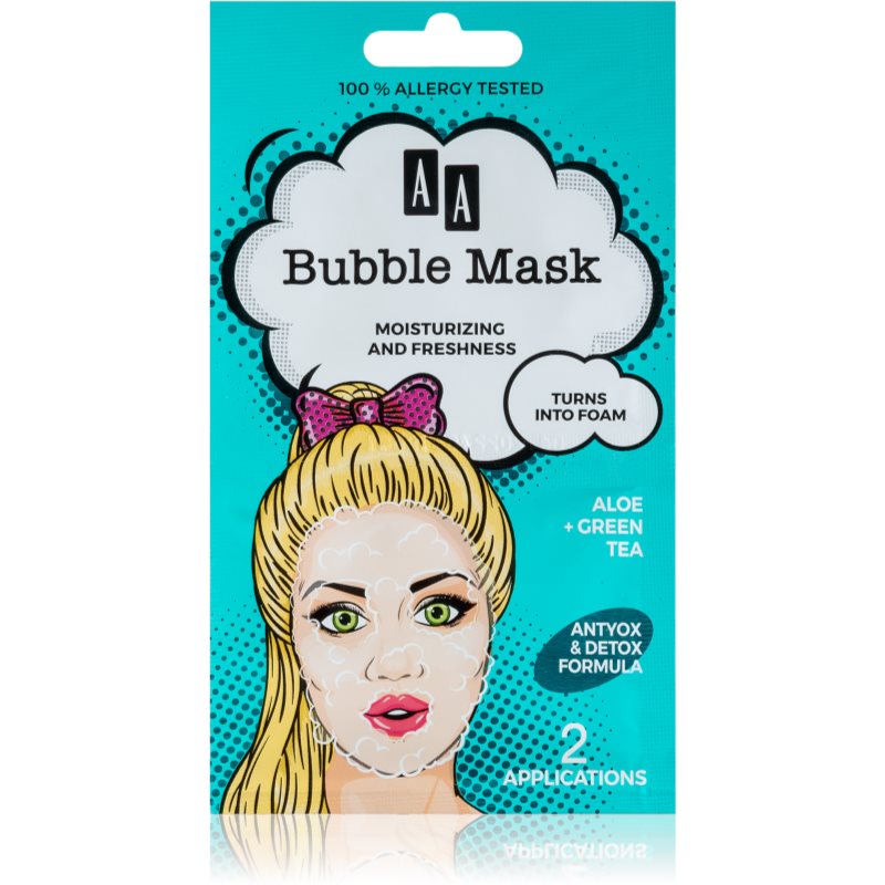 AA Cosmetics AA Bubble Mask osvěžující maska 2 x 4 ml Image
