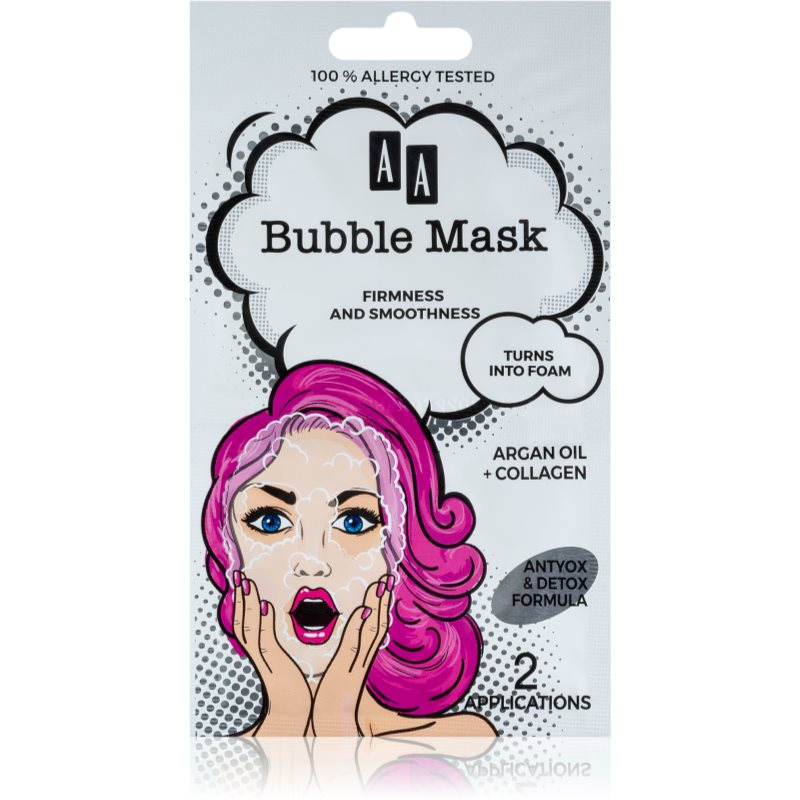 AA Cosmetics AA Bubble Mask zpevňující pleťová maska 2 x 4 ml Image