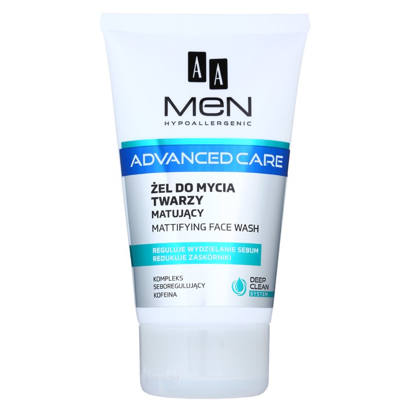 AA Cosmetics Men Advanced Care matující čisticí gel na obličej 150 ml