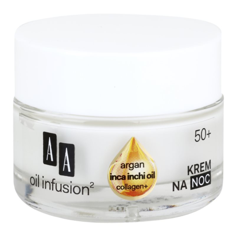 AA Cosmetics Oil Infusion2 Argan Inca Inchi 50+ noční regenerační krém s remodelujícím účinkem 50 ml Image
