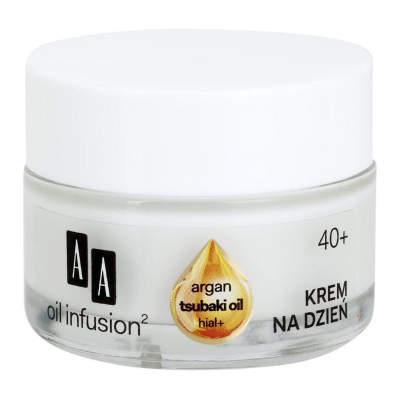 AA Cosmetics Oil Infusion2 Argan Tsubaki 40+ denní krém pro obnovu pevnosti pleti s protivráskovým účinkem Hial+ 50 ml Image