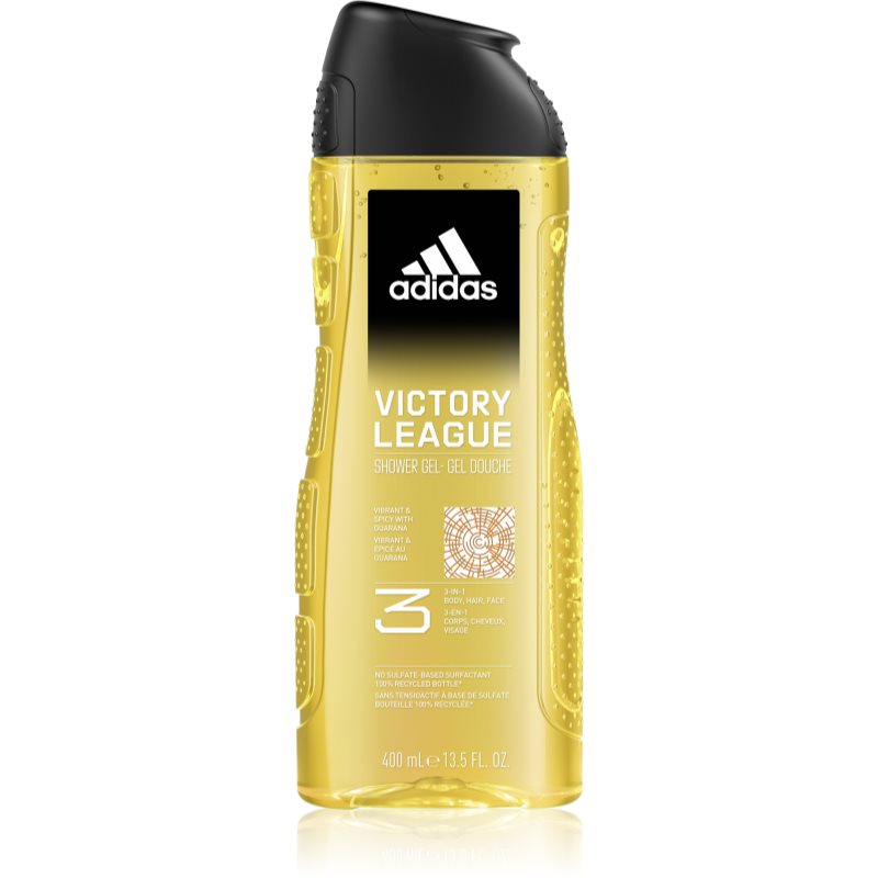 Adidas Victory League sprchový gel na obličej, tělo a vlasy 3 v 1 400 ml