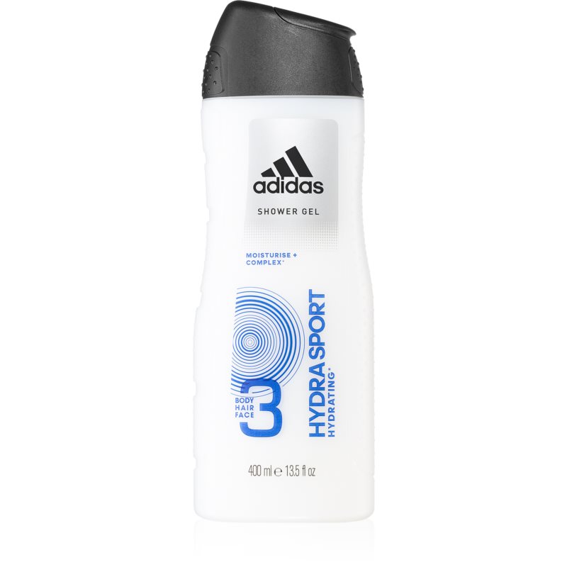 Adidas Hydra Sport sprchový gel na obličej, tělo a vlasy 3 v 1 400 ml