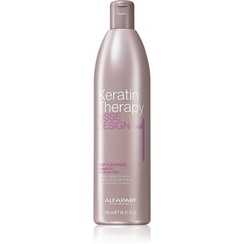 Alfaparf Milano Lisse Design Keratin Therapy hloubkově čisticí šampon pro všechny typy vlasů 500 ml Image