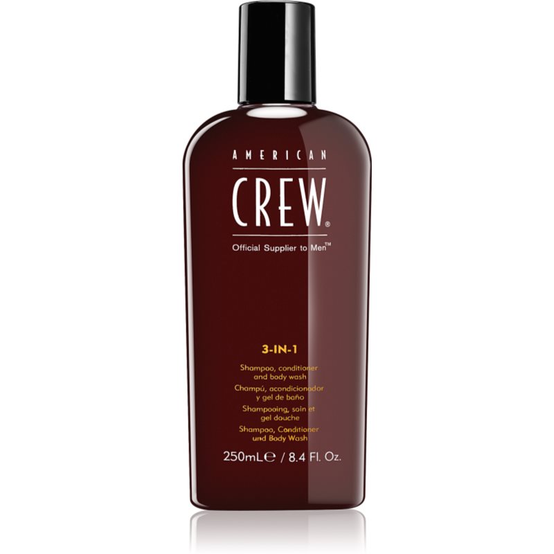 American Crew Hair & Body 3-IN-1 šampón, kondicionér a sprchový gel 3 v 1 pro muže 250 ml