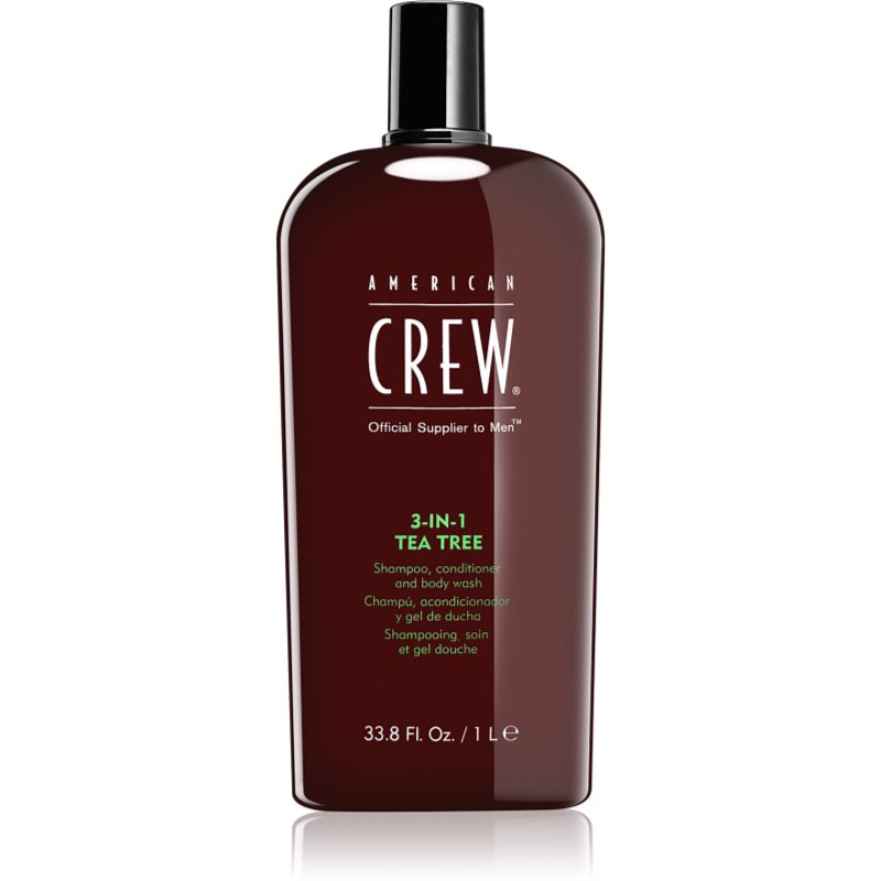 American Crew Hair & Body 3-IN-1 Tea Tree šampón, kondicionér a sprchový gel 3 v 1 pro muže 1000 ml