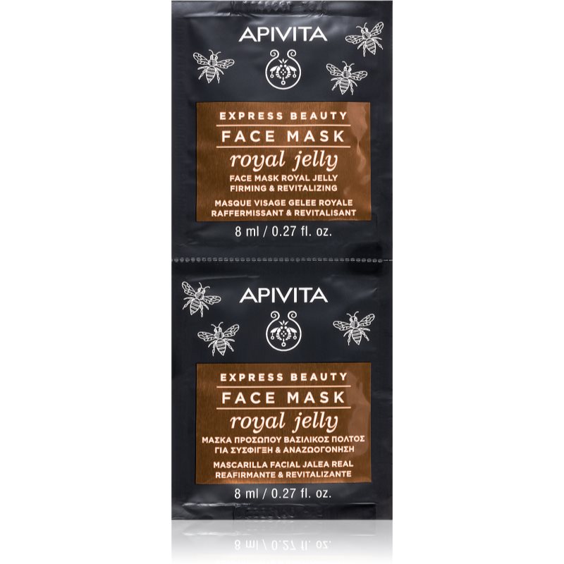 Apivita Express Beauty Royal Jelly revitalizační pleťová maska se zpevňujícím účinkem 2 x 8 ml