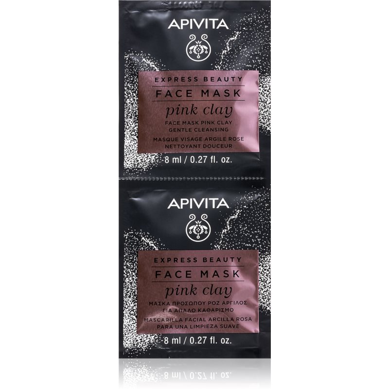 Apivita Express Beauty Pink Clay čisticí jílová pleťová maska 2 x 8 ml Image
