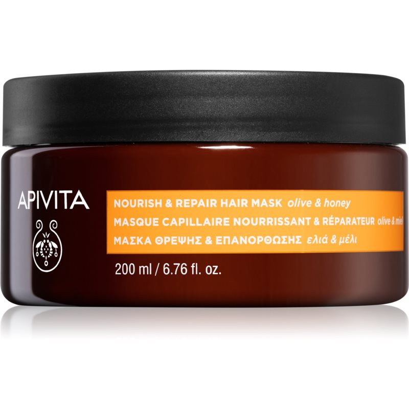 Apivita Holistic Hair Care Olive & Honey vyživující maska na vlasy 200 ml