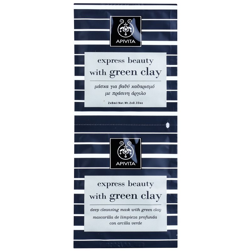 

Apivita Express Beauty Green Clay глибоко очищуюча маска для обличчя