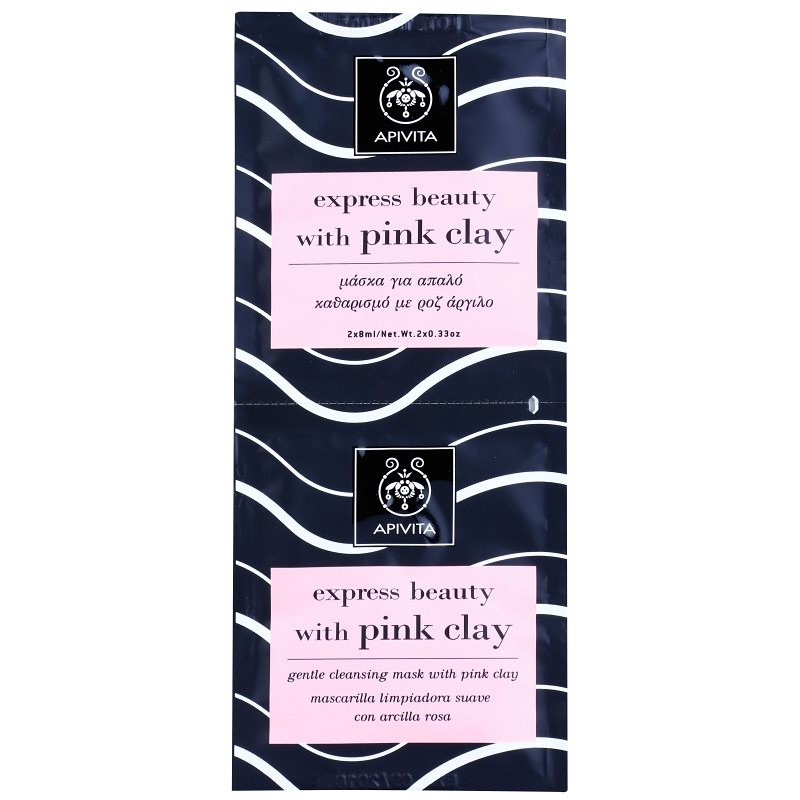 

Apivita Express Beauty Pink Clay маска для обличчя для делікатного очищення
