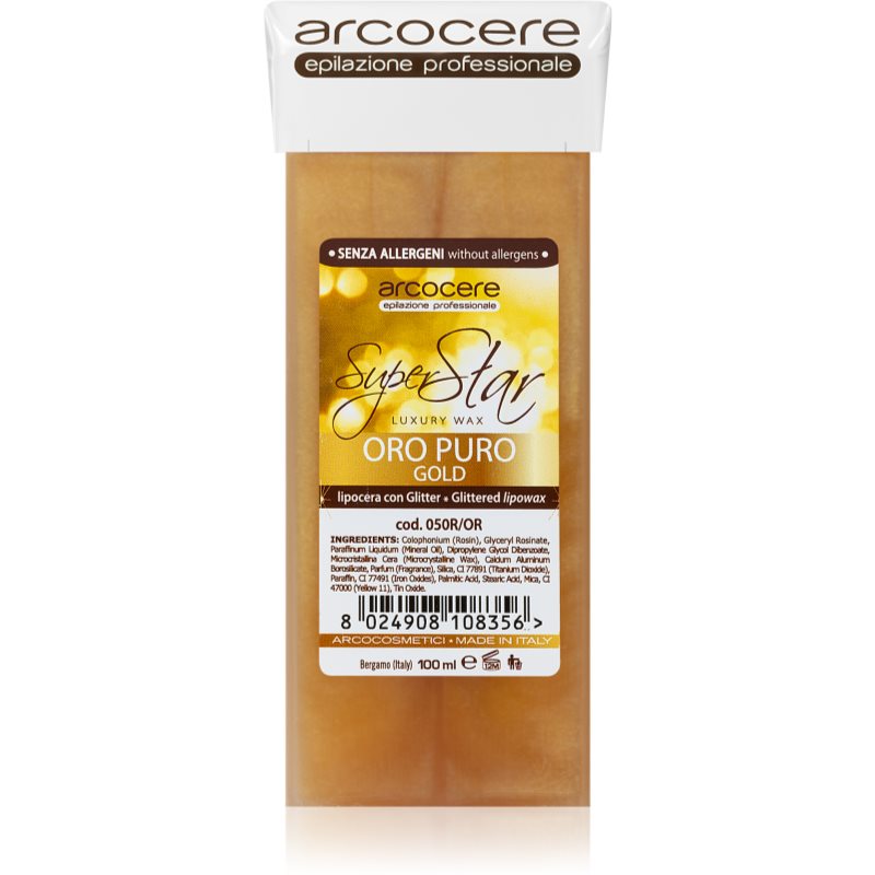 Arcocere Professional Wax Oro Puro Gold epilační vosk se třpytkami náplň 100 ml Image