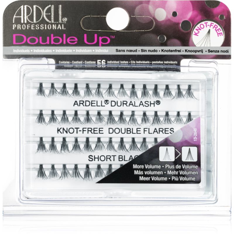 Ardell Double Up trsové nalepovací řasy bez uzlíku velikost Short Black