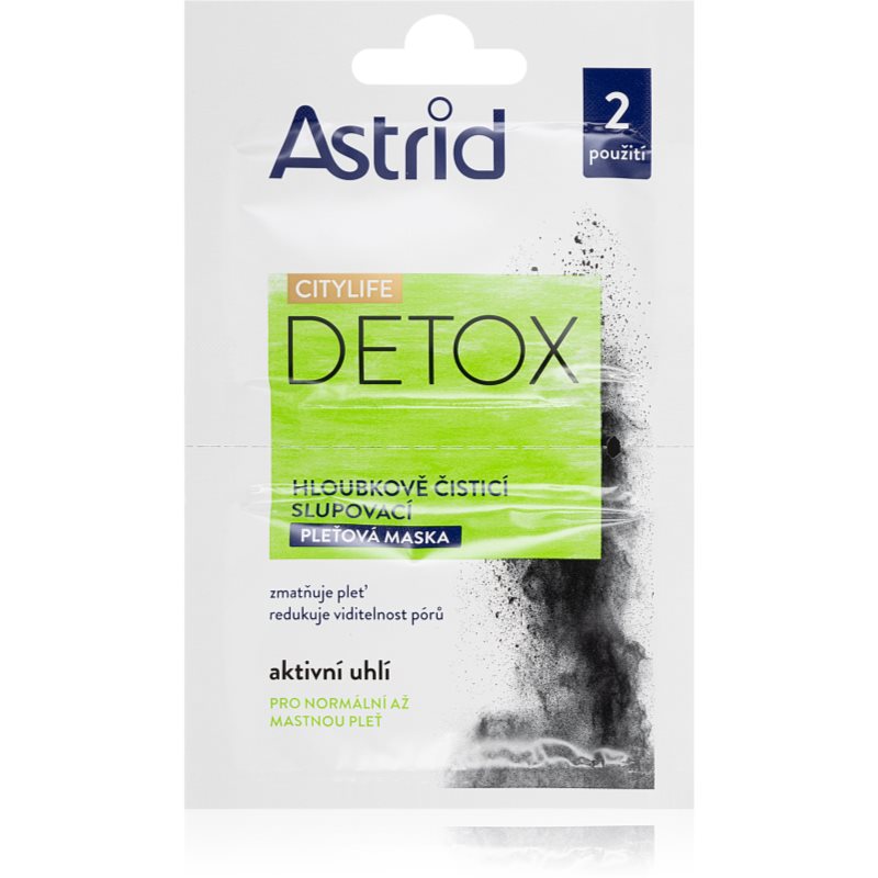 Astrid CITYLIFE Detox čisticí maska s aktivním uhlím 2x8 ml Image