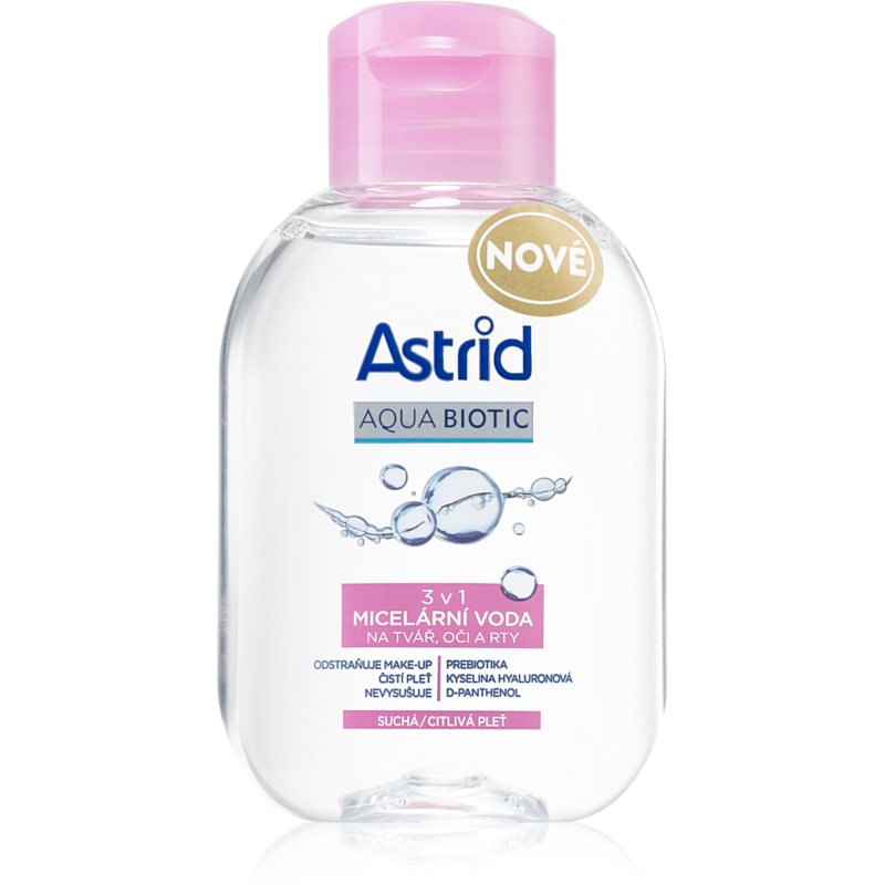 Astrid Aqua Biotic micelární voda 3v1 pro suchou a citlivou pokožku 100 ml