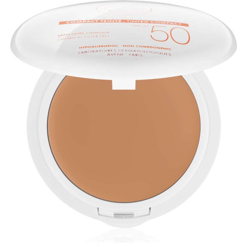 Avène Sun Minéral защитен компактен фон дьо тен без химически филтри SPF 50 цвят Honey  10 гр.