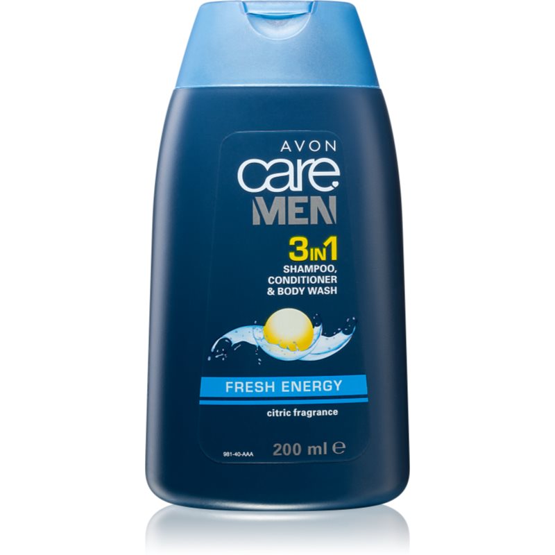 Avon Care Men 3 v 1 šampon, kondicionér a sprchový gel pro muže 200 ml