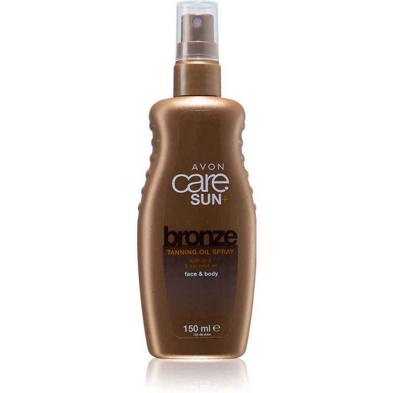 Avon Care Sun + Bronze olej na opalování ve spreji na tělo a obličej 150 ml